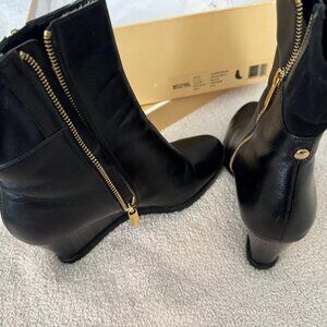 Michael Kors Aileen Black Wedge Booties – Size 8, with box, like NEW!